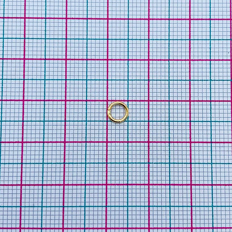 HERRAJE ✦ ARGOLLA 5MM GRUESA BAÑO DE ORO