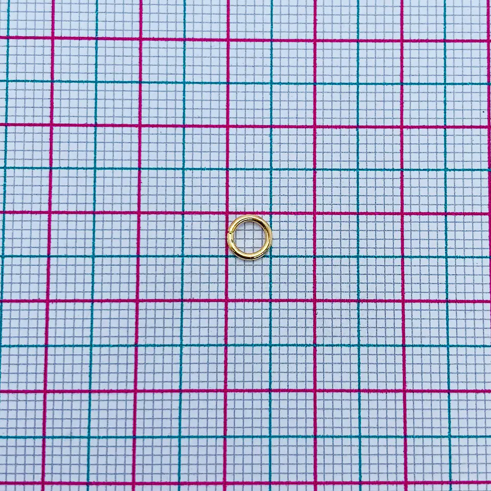 HERRAJE ✦ ARGOLLA 5MM GRUESA BAÑO DE ORO 2
