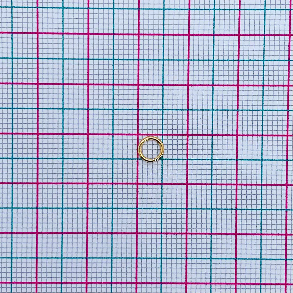 HERRAJE ✦ ARGOLLA 5MM INTERMEDIA BAÑO DE ORO 2
