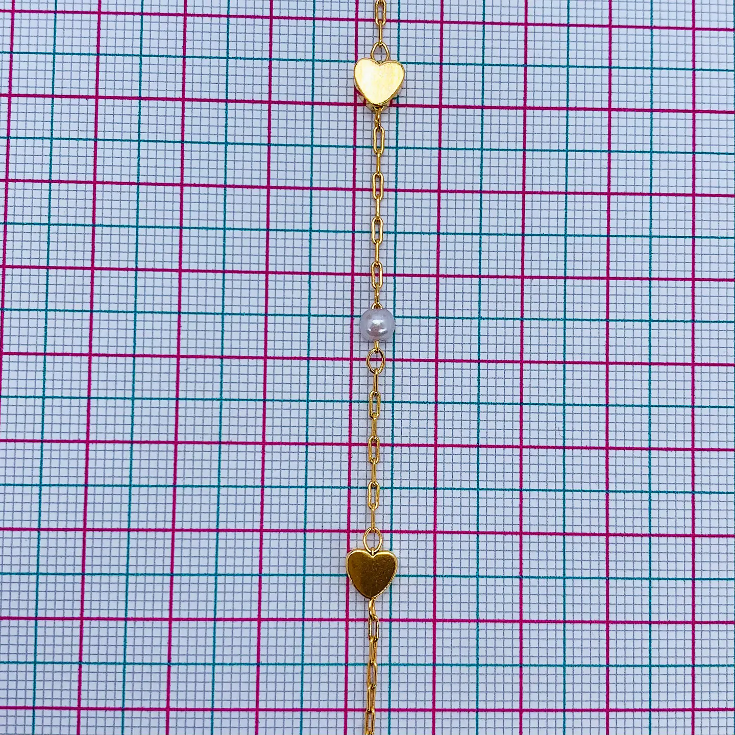 CADENA CORAZÓN PERLA MK-318-MT 2