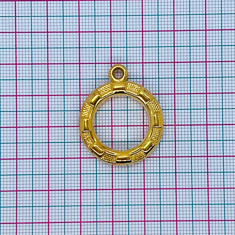 ARGOLLA CUADROS BAÑO DE ORO T2073           