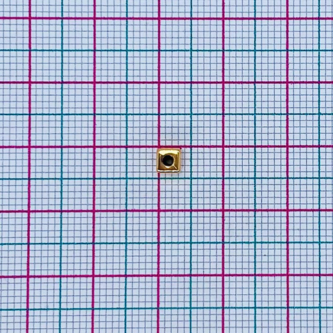 SEPARADOR ✦ CUBO BAÑO DE ORO 4*4 MM
