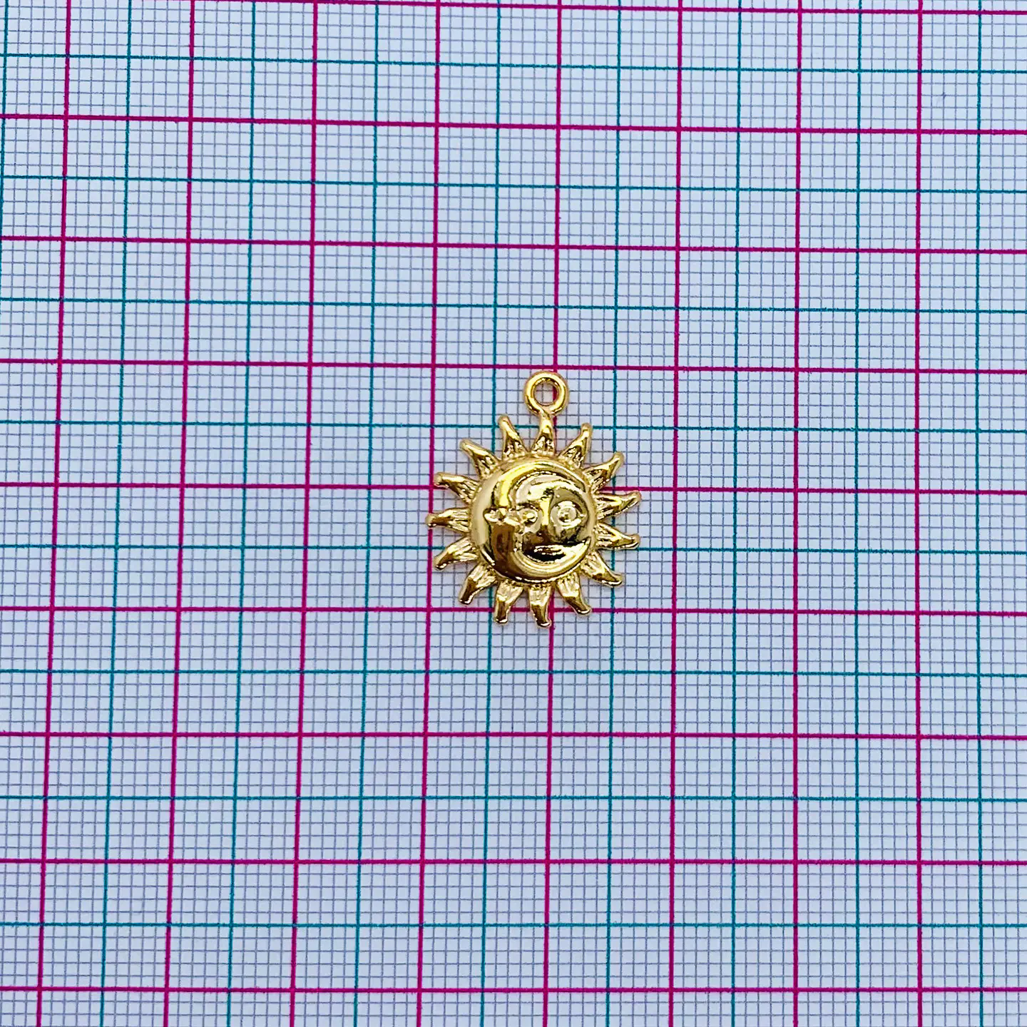 DIJE ✦ SOL Y LUNA BAÑO DE ORO 2