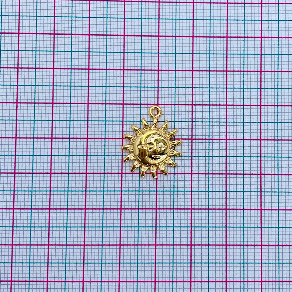 DIJE ✦ SOL Y LUNA BAÑO DE ORO 2