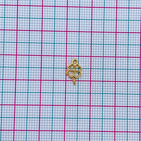 TREBOL SILUETA BAÑO DE ORO W-4639-GOLD