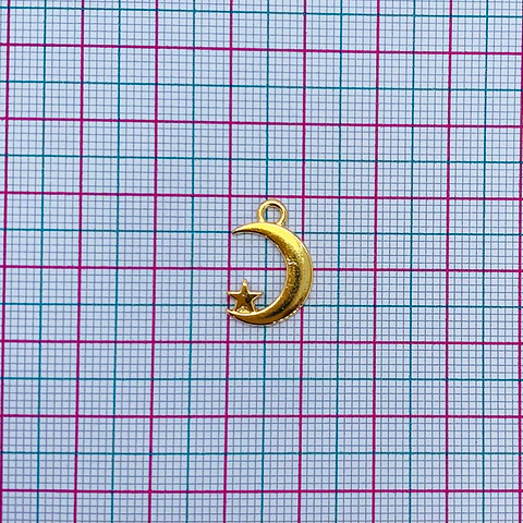 LUNA Y ESTRELLA BAÑO DE ORO W-5353-GOLD