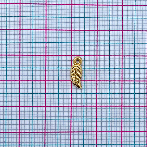 DIJE ✦ PLUMA BAÑO DE ORO    
