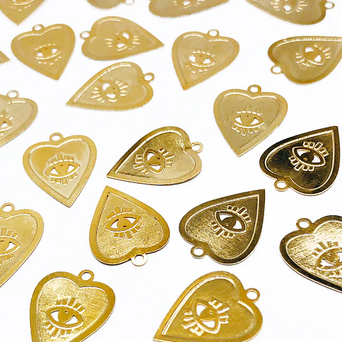 CORAZÓN MINI DIJE BAÑO DE ORO T-072-1