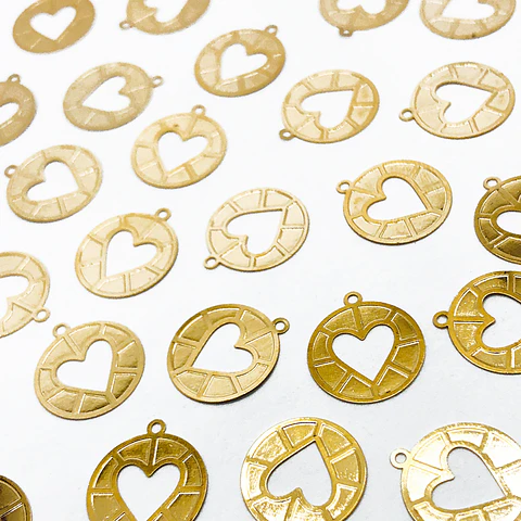 CORAZÓN TROQUEL BAÑO DE ORO T-080-1