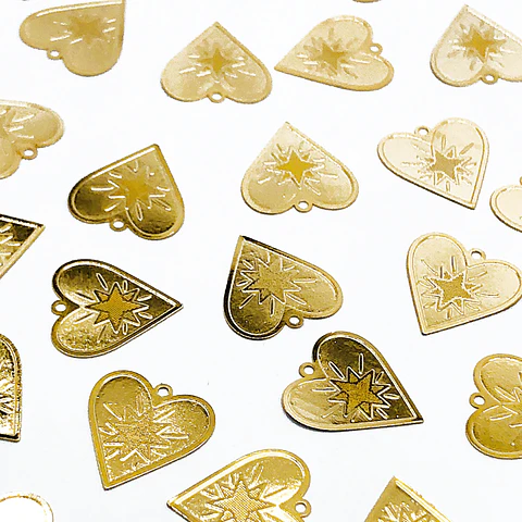 CORAZÓN MINI DIJE BAÑO DE ORO T-086-1