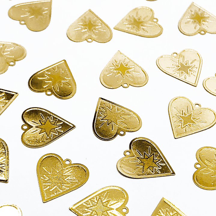 CORAZÓN MINI DIJE BAÑO DE ORO T-086-1 1