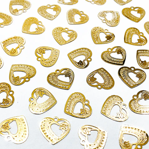 CORAZÓN MINI DIJE BAÑO DE ORO T4908                                         