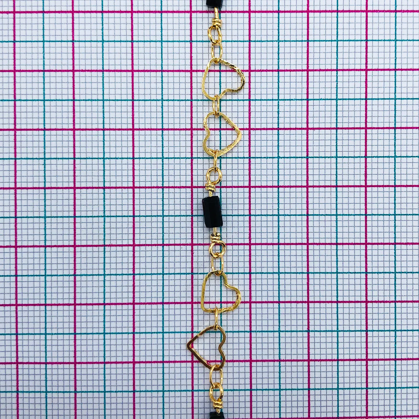 CADENA CORAZÓN SILUETA BAÑO DE ORO MK-276 2