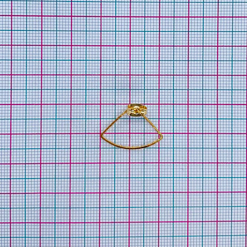 TOPO SILUETA ABANICO BAÑO DE ORO T5911