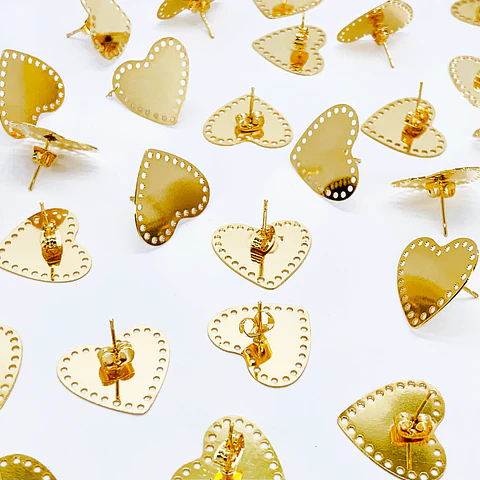 TOPO CORAZÓN BAÑO DE ORO T1044
