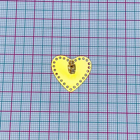 TOPO CORAZÓN BAÑO DE ORO T1044