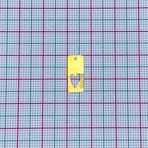 PLACA CORAZÓN MINI DIJE BAÑO DE ORO T8279