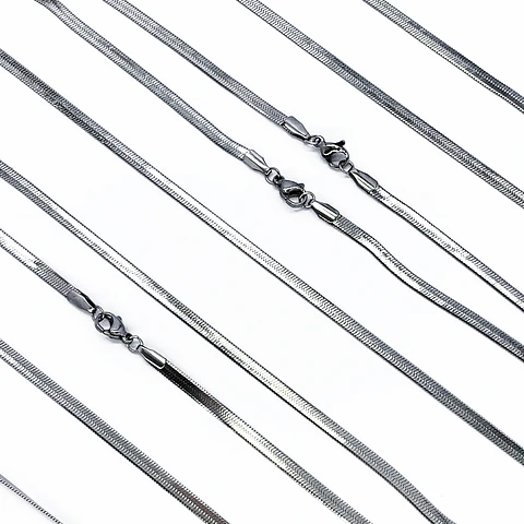 CADENA LAZO PLANA ACERO 40CM M-211P