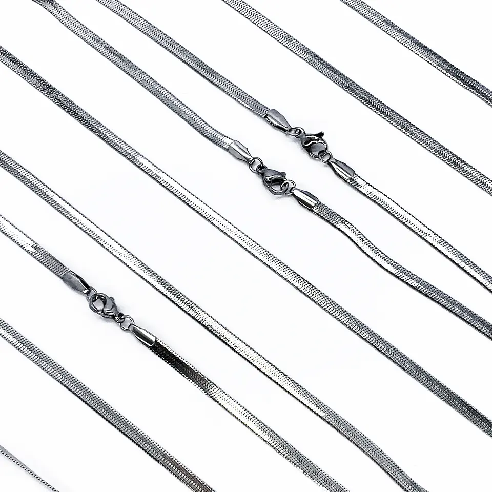 CADENA LAZO PLANA ACERO 40CM M-211P 1