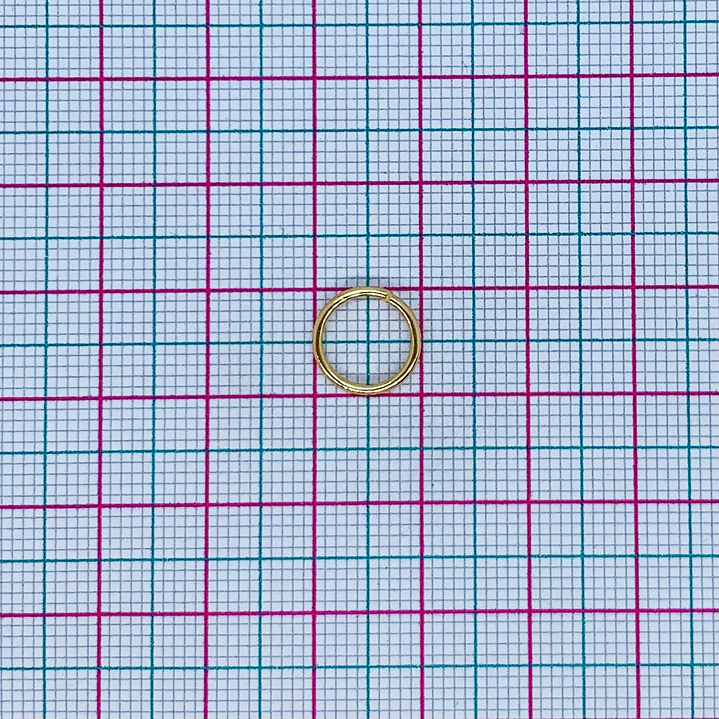 HERRAJE ✦ ARGOLLA DELGADA ACERO DORADO 10 MM 2