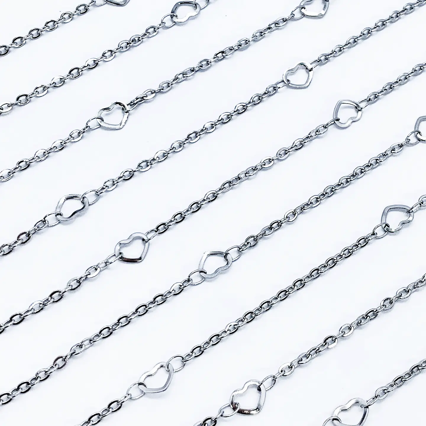 CADENA ✦ CORAZONES EN ACERO 6MM 1