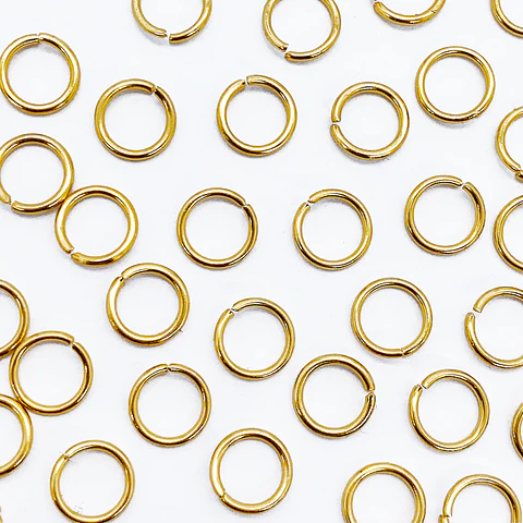 ARGOLLA ACERO DORADO 8MM