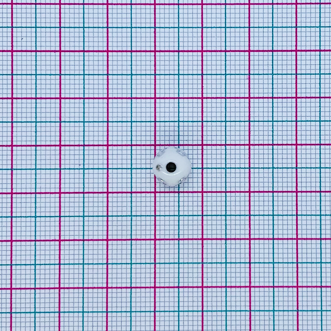 SEPARADOR ✦ BOLA CRUZ BLANCO/PLATEADO 8MM 2