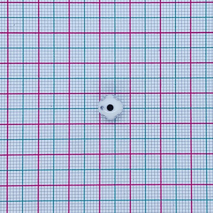 SEPARADOR ✦ BOLA CRUZ BLANCO/PLATEADO 8MM 2