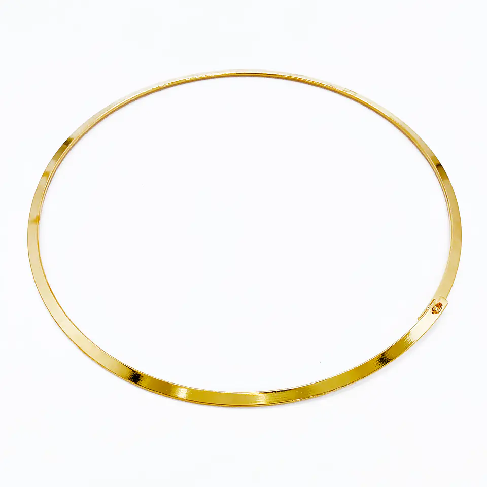 PECTORAL ✦ GARGANTILLA LISA BAÑO DE ORO  2