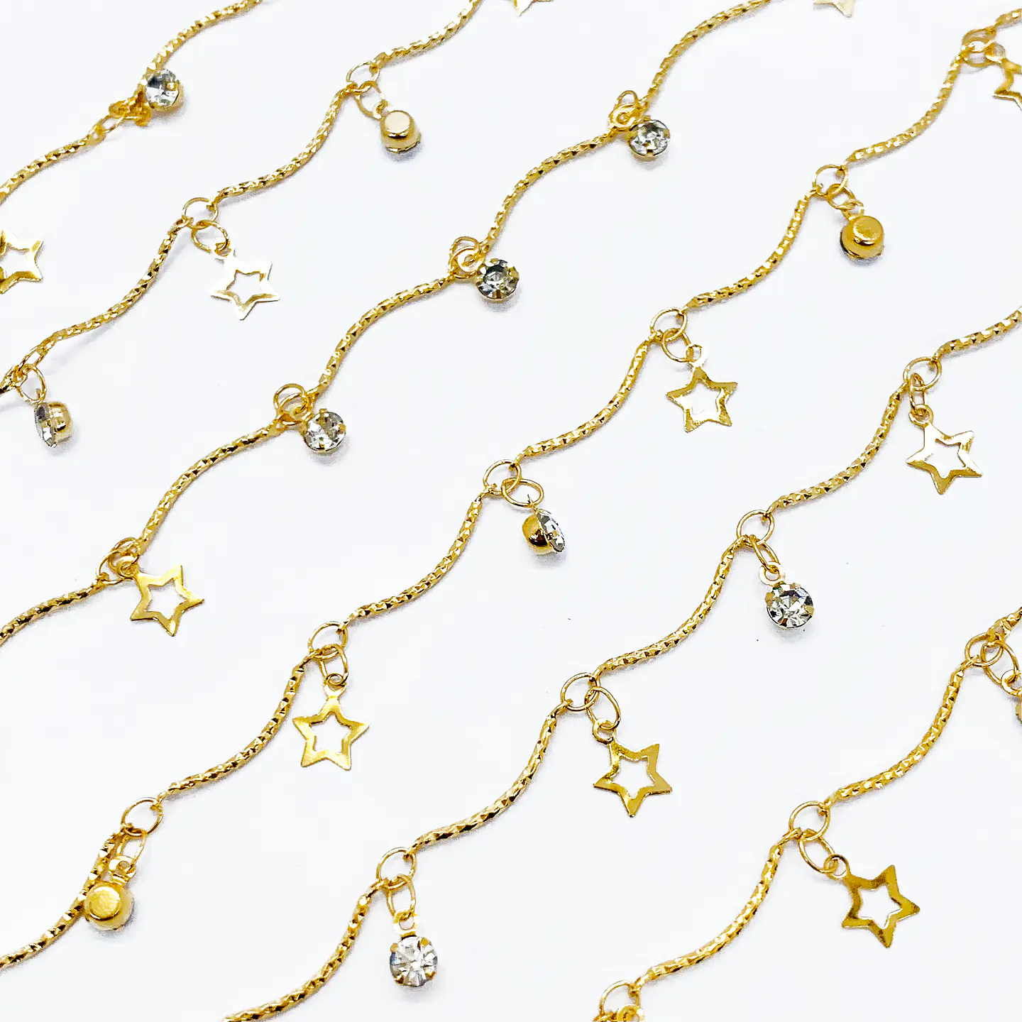 CADENA ESTRELLA SILUETA BAÑO DE ORO MK-247-MT 1