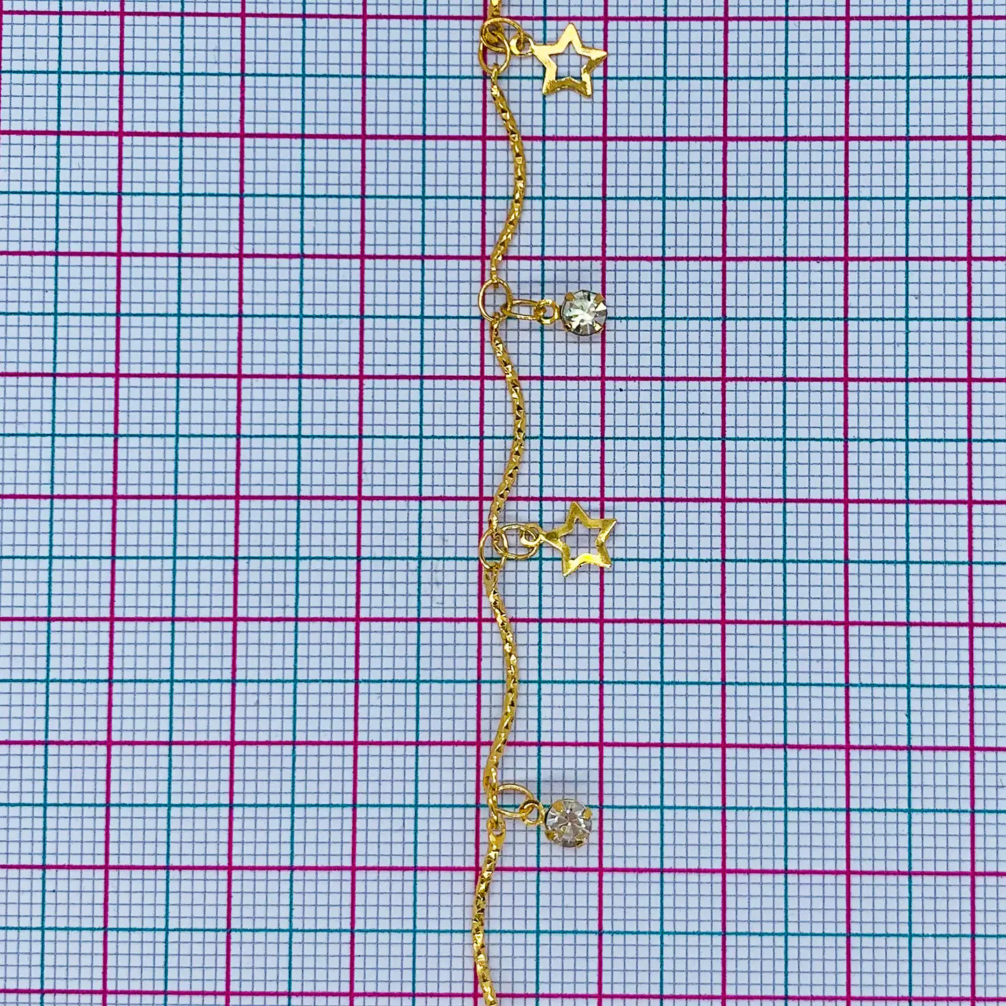 CADENA ESTRELLA SILUETA BAÑO DE ORO MK-247-MT 2