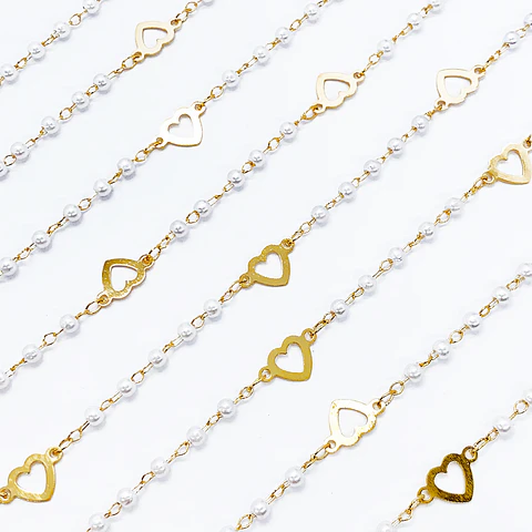 CADENA CORAZÓN SILUETA BAÑO DE ORO MK-346-MT