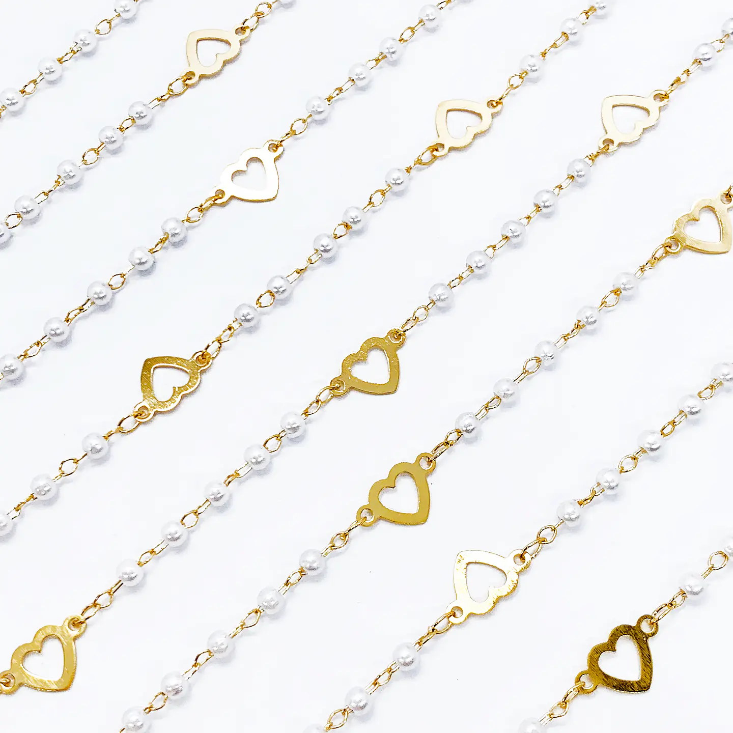 CADENA CORAZÓN SILUETA BAÑO DE ORO MK-346-MT 1