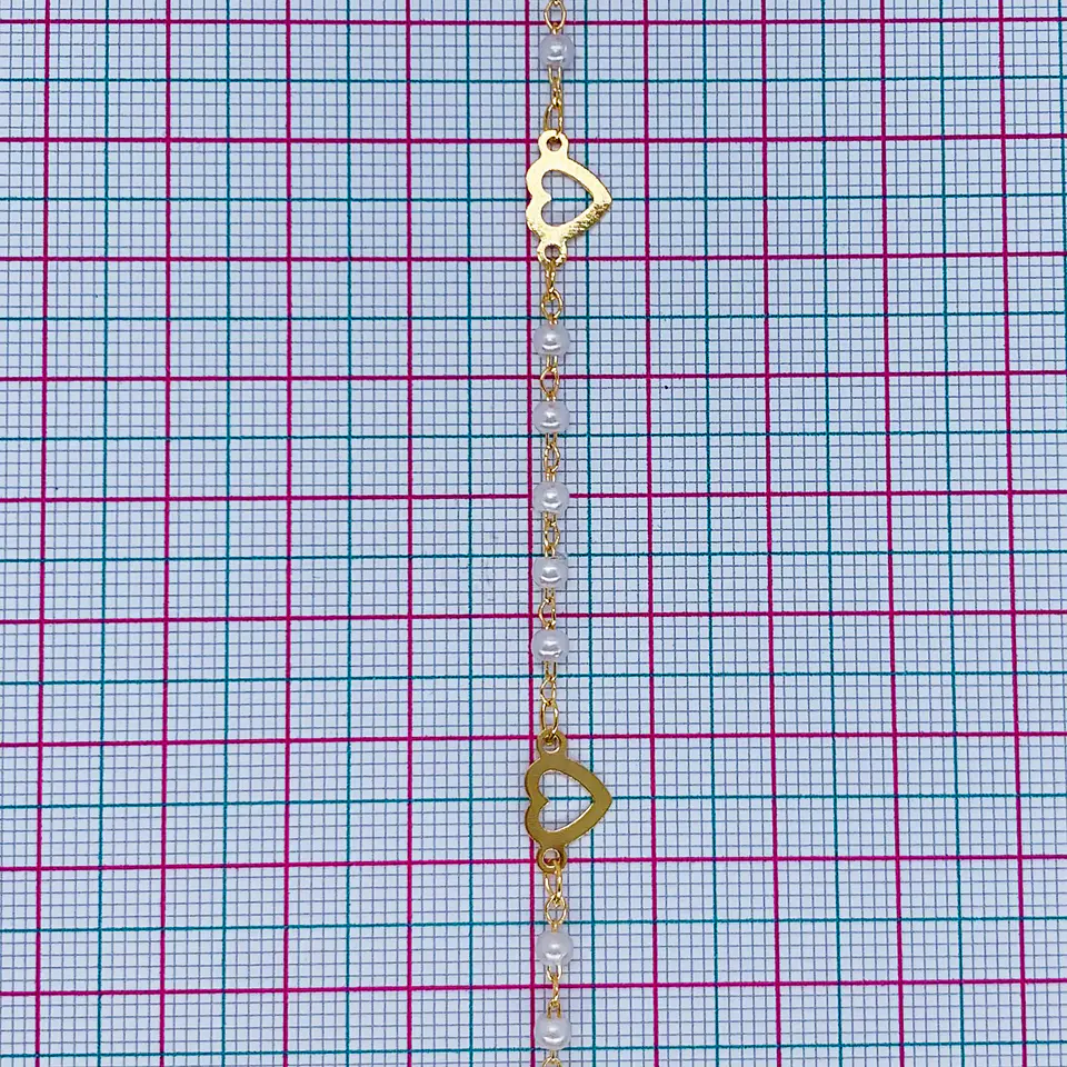 CADENA CORAZÓN SILUETA BAÑO DE ORO MK-346-MT 2