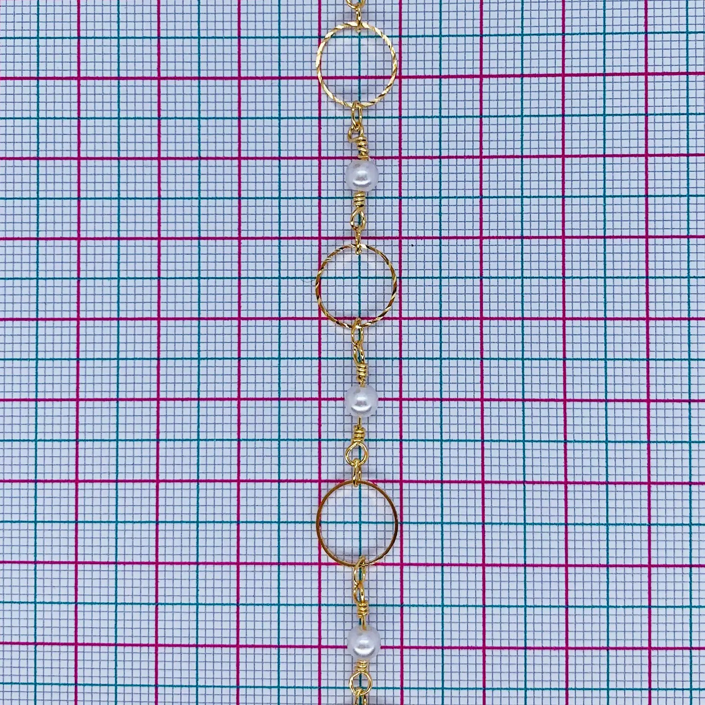 CADENA ARO Y PERLA BAÑO DE ORO MK-347-MT 2