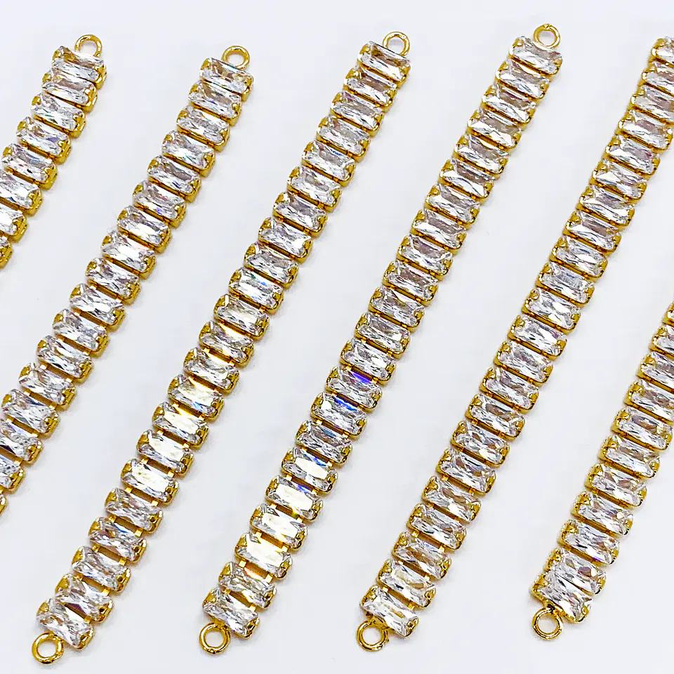 STRASS PULSERA BAÑO DE ORO (ELIGE TU COLOR FAVORITO) STRASS7CM 4