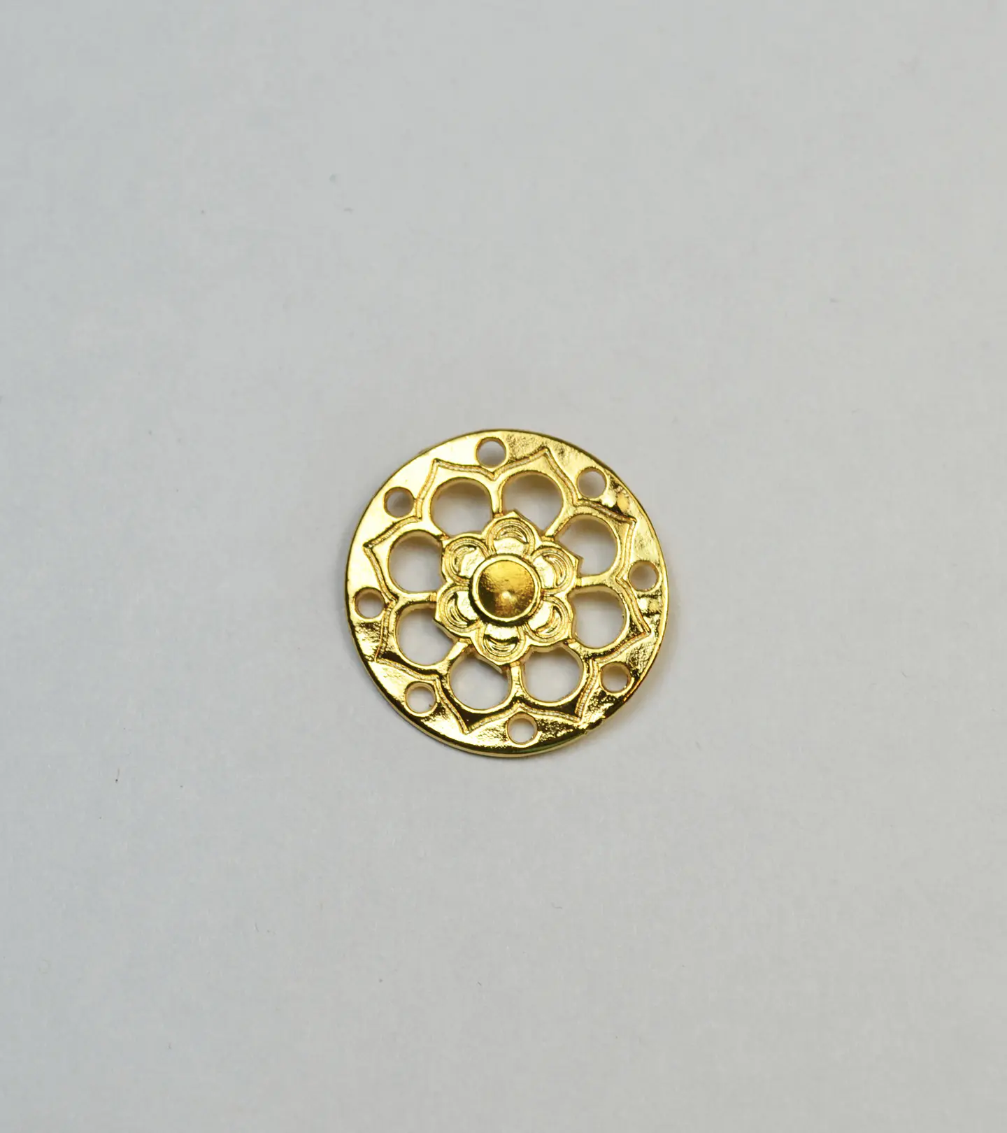 FLOR REDONDO BAÑO DE ORO T4655 1