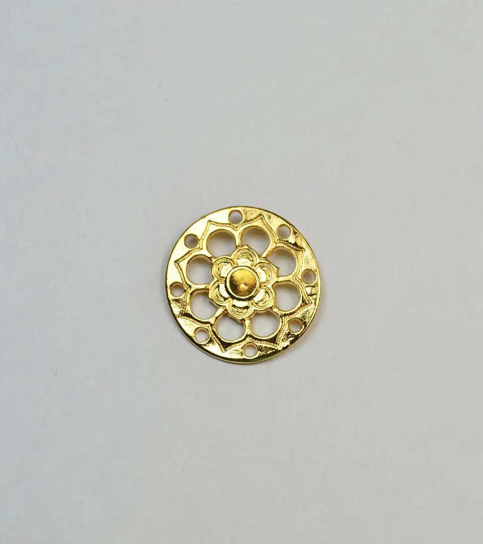 FLOR REDONDO BAÑO DE ORO T4655 1