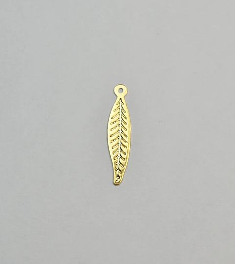 HOJA MINI DIJE BAÑO DE ORO T5319