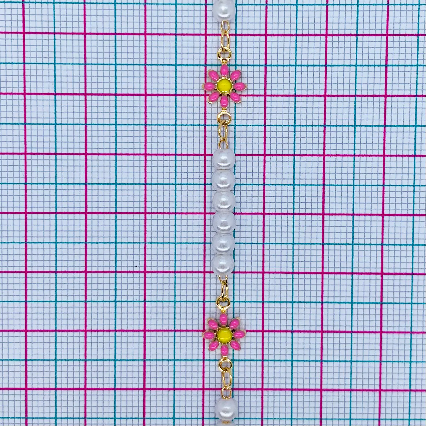 CADENA ✦ MARGARITAS BAÑO DE ORO  2
