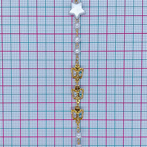 CADENA MARIPOSA CRISTAL BAÑO DE ORO MK-365-MT