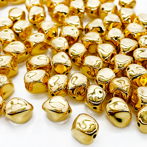 CUBO AMORFO BAÑO DE ORO W2346-GOLD