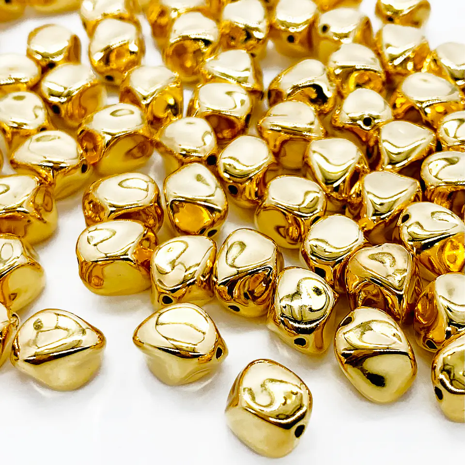 CUBO AMORFO BAÑO DE ORO W2346-GOLD 1
