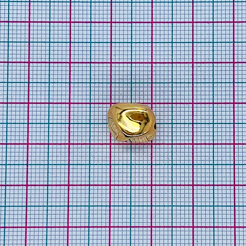 CUBO AMORFO BAÑO DE ORO W2346-GOLD