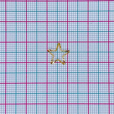 ESTRELLA SILUETA BAÑO DE ORO T6557