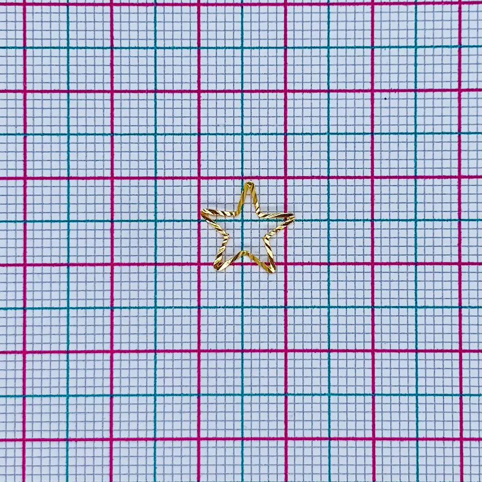 ESTRELLA SILUETA BAÑO DE ORO T6557 2