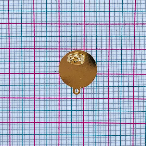 TOPO REDONDO LISO BAÑO DE ORO T6541
