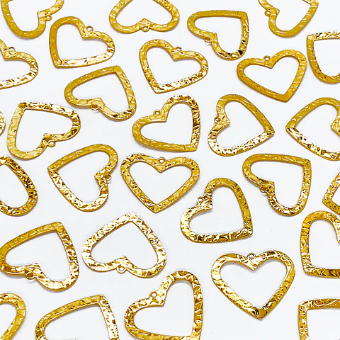 CORAZÓN SILUETA BAÑO DE ORO T6527