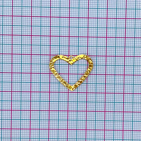CORAZÓN SILUETA BAÑO DE ORO T6527
