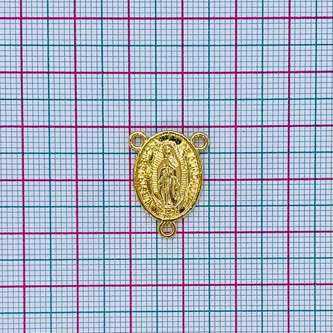 CRUCERO VIRGEN DE GUADALUPE BAÑO DE ORO F36941-GOLD